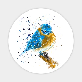 Blue Bird Sitting Magnet